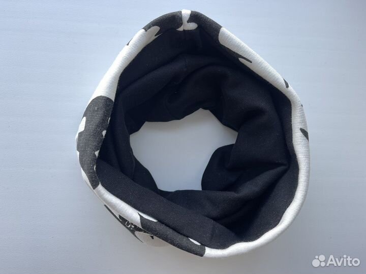 Детский шарф снуд для мальчика черный бэтмен