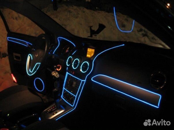 Неоновая нить В автомобиль холодный неон 5 метров