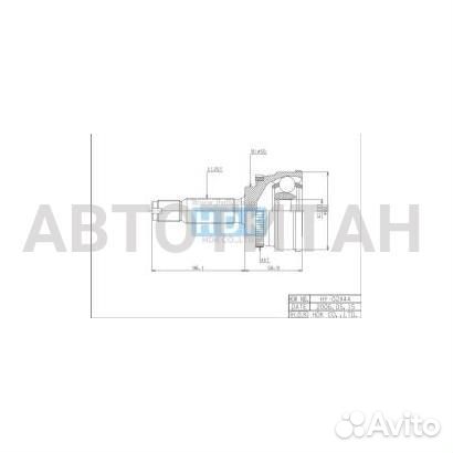 ШРУС внешний ABS NI-66A44 Nissan Primera P11 95-01