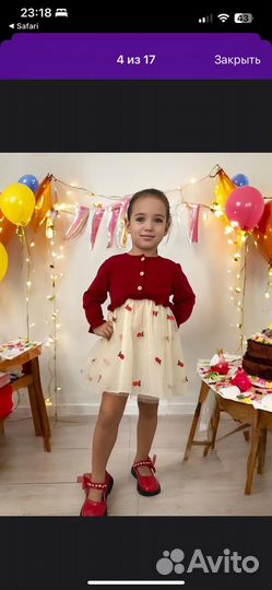 Нарядное платье для девочки 86-94