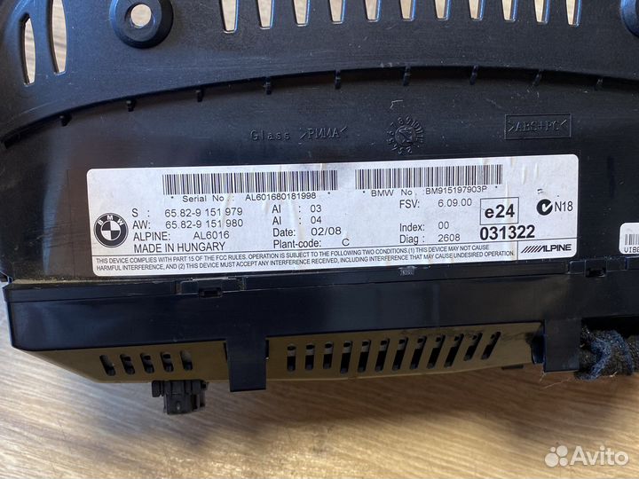 Bmw 5 e60/e61 информационный дисплей