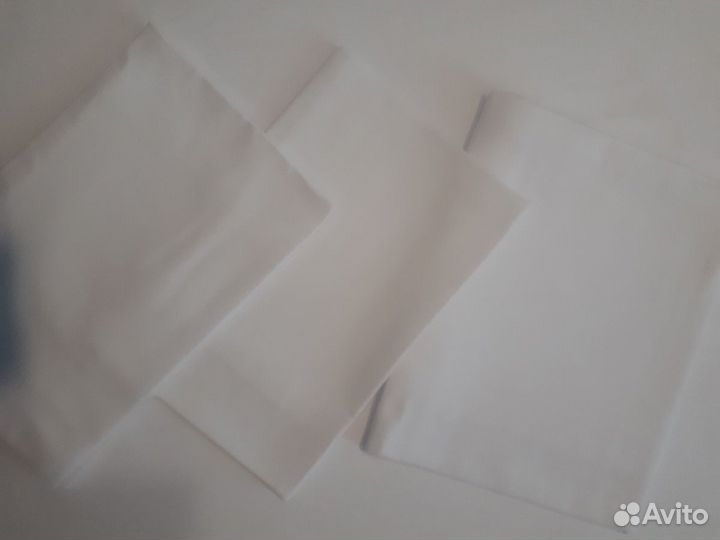 Белый однотонный комплект белья. Ткань сатин