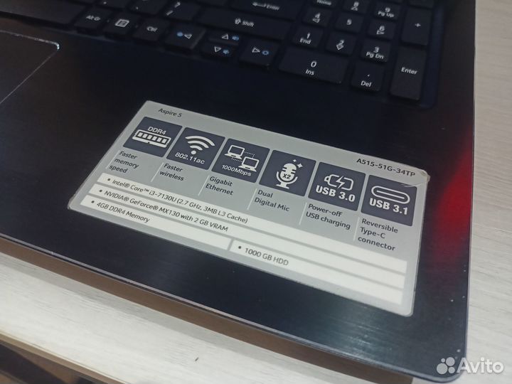 Acer Full Hd/Nvidia 130mx 2gb