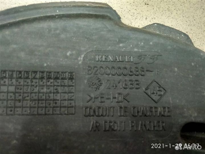 Воздуховод салона Renault Laguna 2 2001-2008