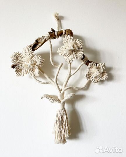 Цветочное канарское дерево/ Панно Макраме