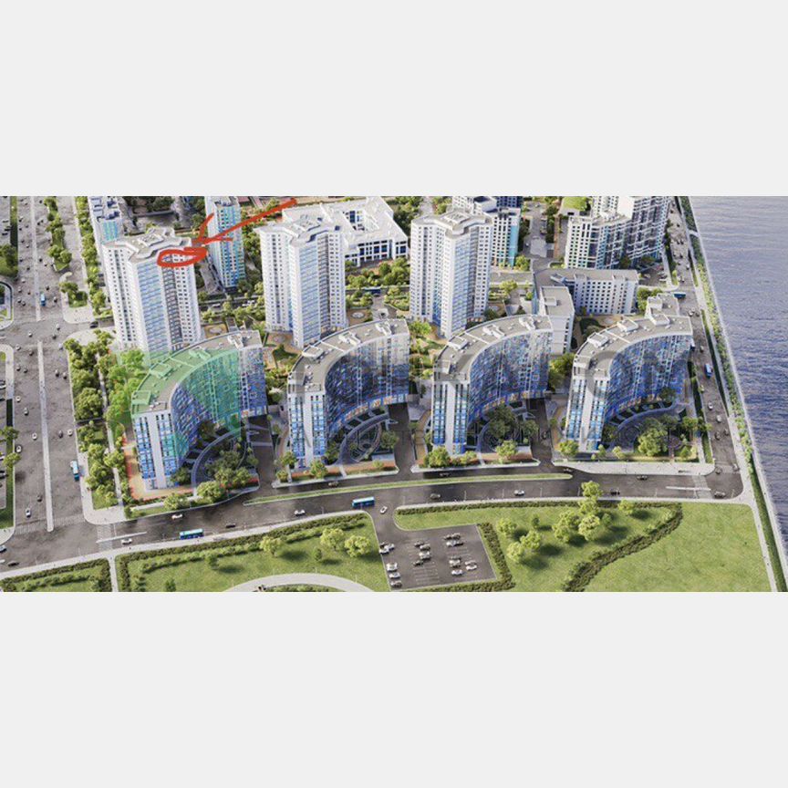 2-к. квартира, 63,6 м², 23/24 эт.
