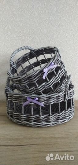 Продам корзинки из бумажной лозы