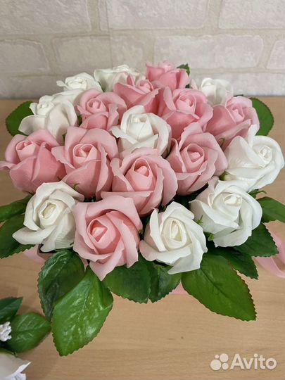 Букет из мыльных роз