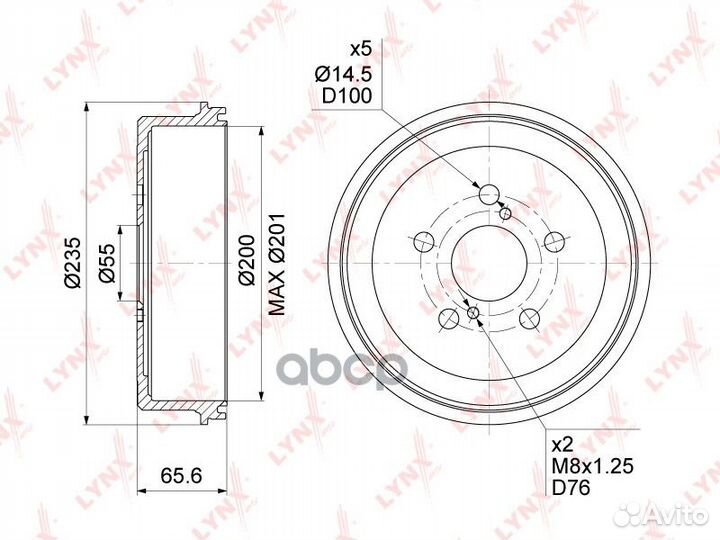 Барабан тормозной Toyota Carina all 92 BM-1001