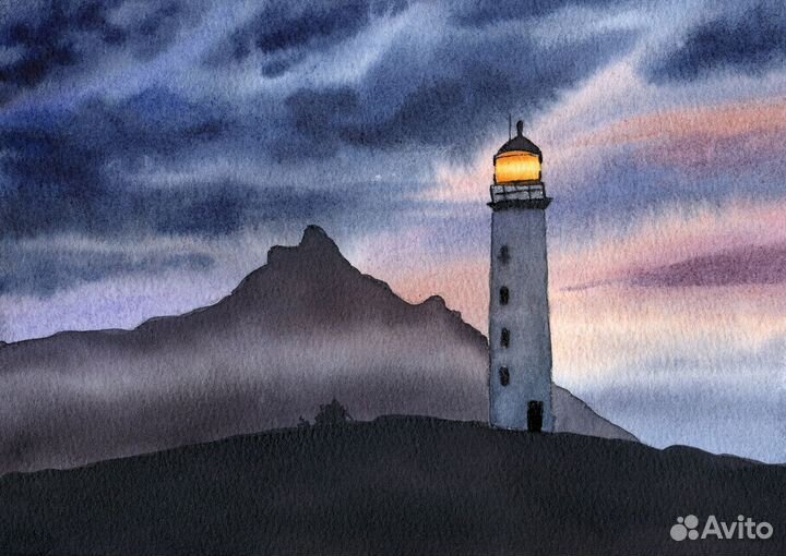 Картины акварелью, пейзажи