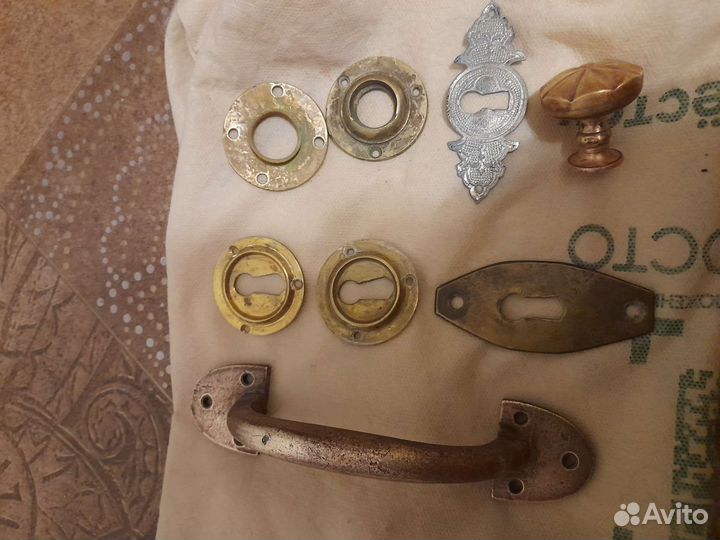 Старинная дверная ручка и накладки