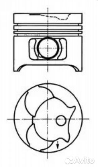 Kolbenschmidt 91372620 Поршень dm.89.00x2.5x2.0x3