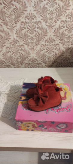 Ботинки демисезонные для девочки замшевые