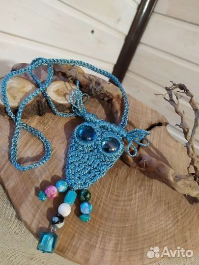 Украшение кулон текстильный. hendmade Бохо