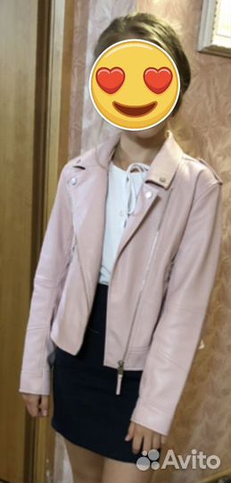 Куртка H&M из экокожи на девочку 9-11 лет