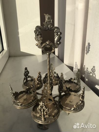 Металлическая подставка для 6 стаканов СССР