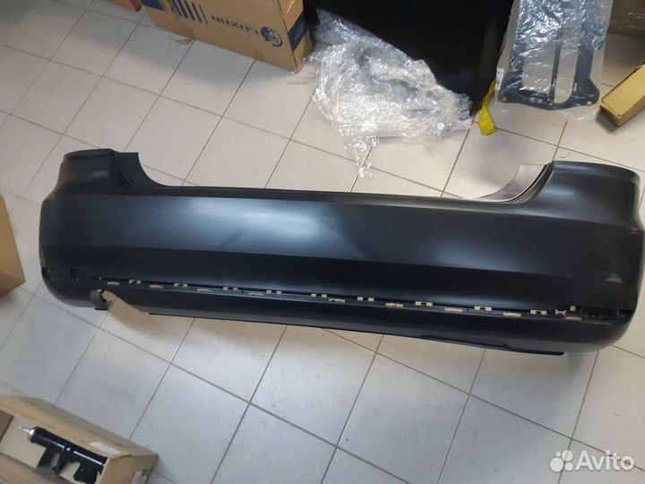 Бампер задний VW Polo седан рестайлинг 2015-2020