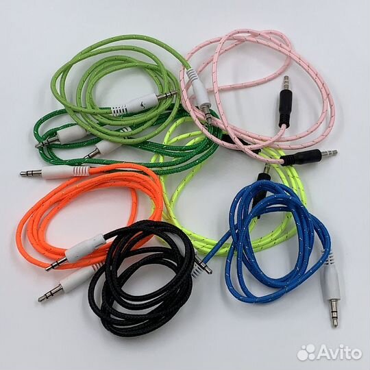 Аудиокабели AUX в оплётке N02 3.5 jack (mini-jack)