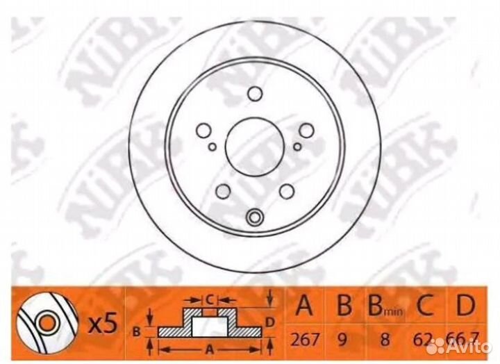 Диск тормозной toyota Chaser (98-01) передний (1шт