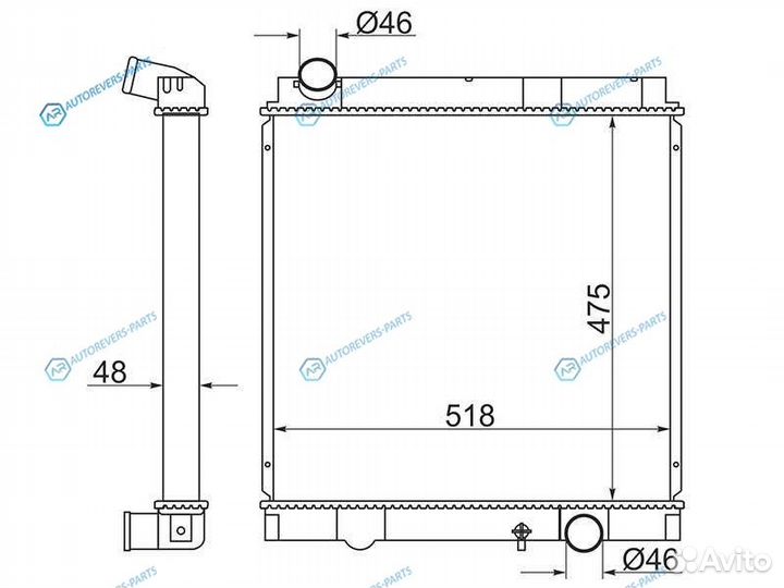 MC0084-5-MT Радиатор mitsubishi fusocanter 02-06