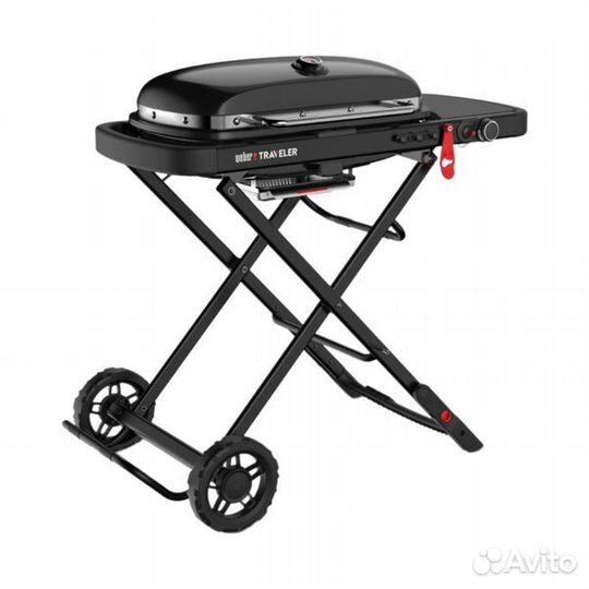 Гриль газовый weber traveler stealth edition, черный