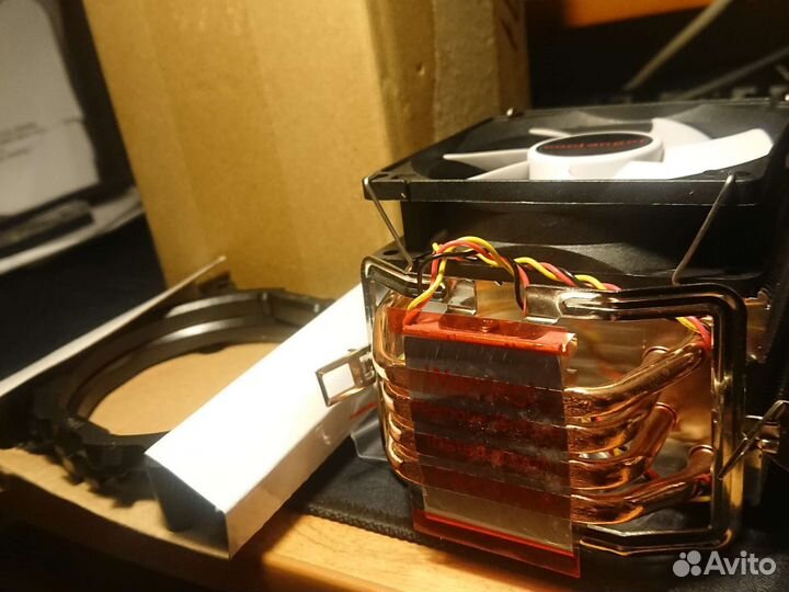 Кулер для процессора 4 трубки новый