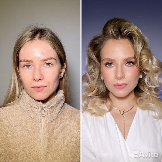 Свадебный макияж и причёска