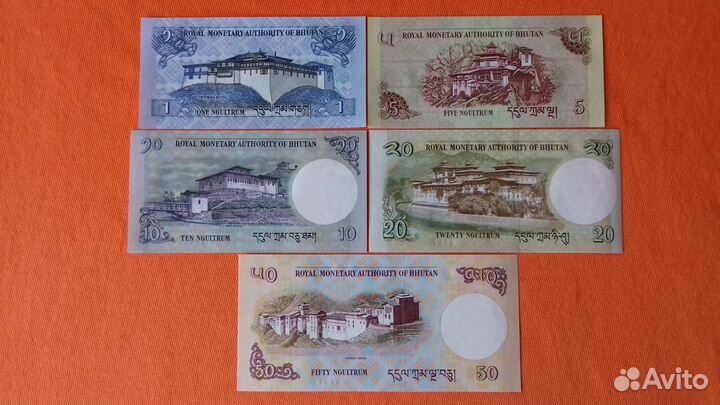 Наборы зарубежных банкнот №4: Бутан,Перу и другие