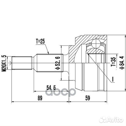 Шрус наружный перед прав/лев Z87242R Zikmar