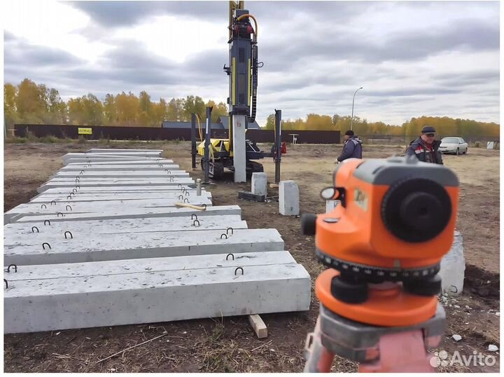 Свайный фундамент для гаража