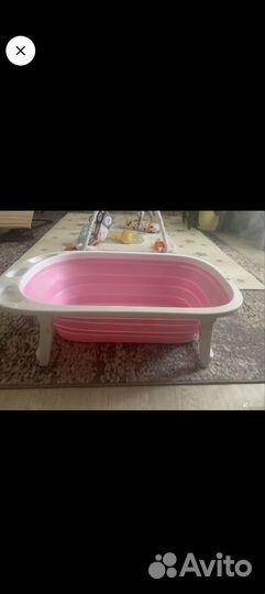 Ванночка для купания складная с матрасиком