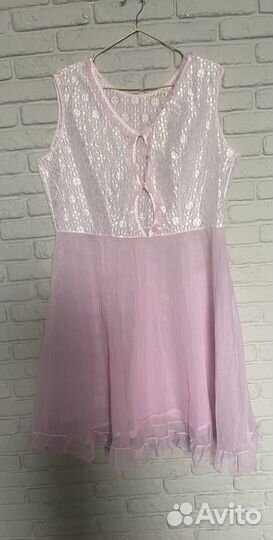 Сорочка винтаж 70-е гг пудра