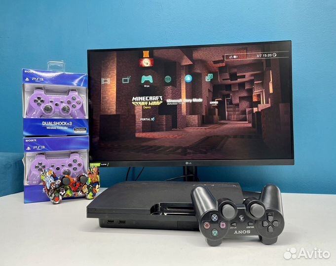 Игровая приставка PS3 Slim 500Gb прошитая Hen