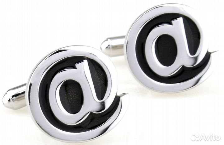 Запонки в виде знака собака