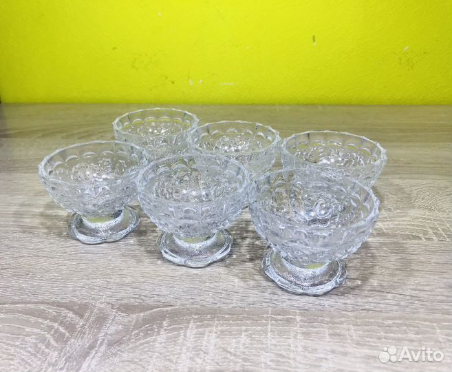 Б.1047 Набор креманок хрусталь СССР 6шт