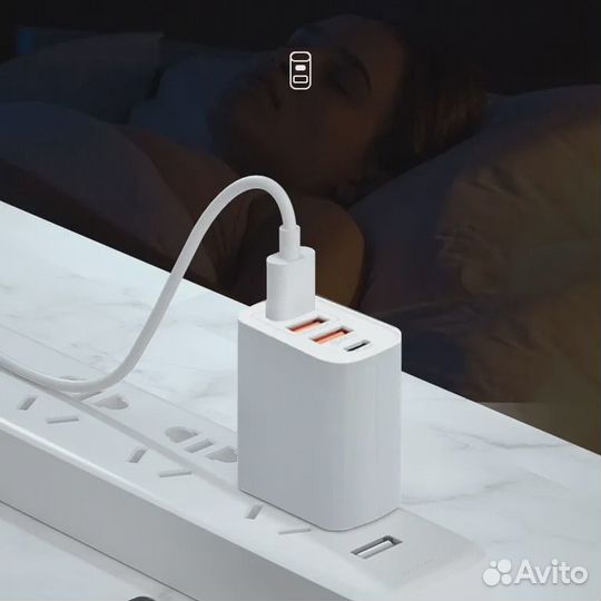 Сетевое зарядное устройство с 2-мя кабелями DK-C19