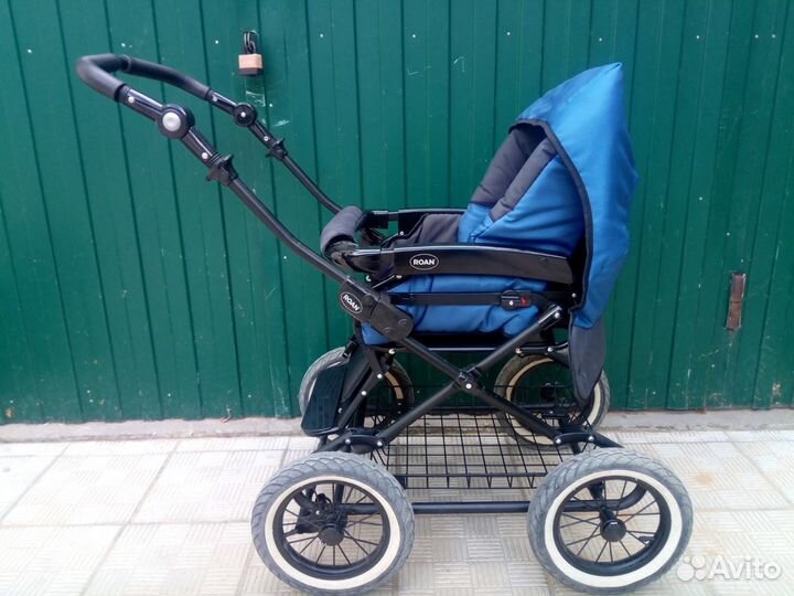 Коляска детская, 2 в 1-м (син)
