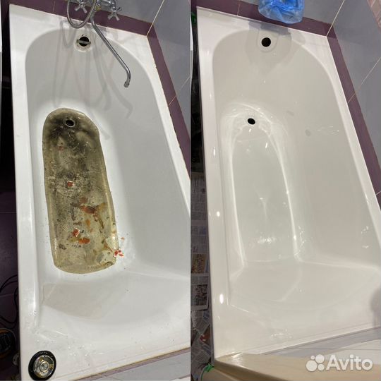 Реставрация ванн жидким акрилом,литьевым мрамором