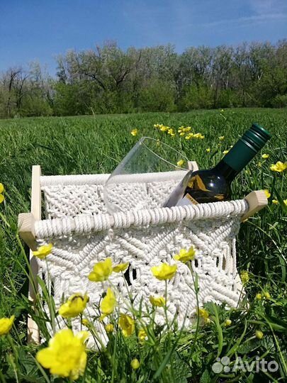 Газетница в технике макраме