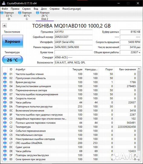Жесткие диски hdd 2.5