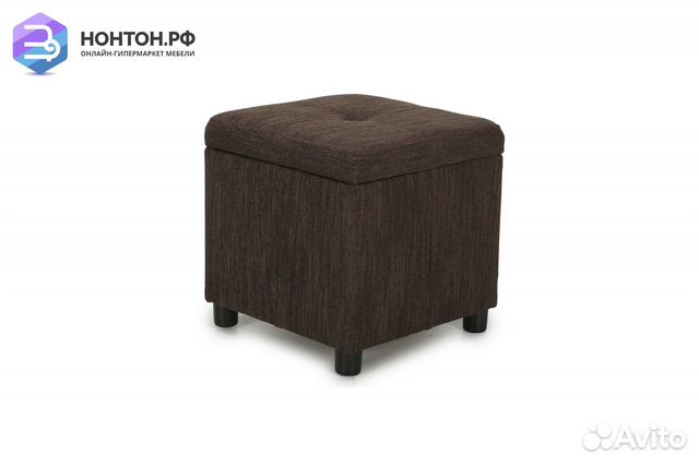 Пуф Квин рогожка коричневая