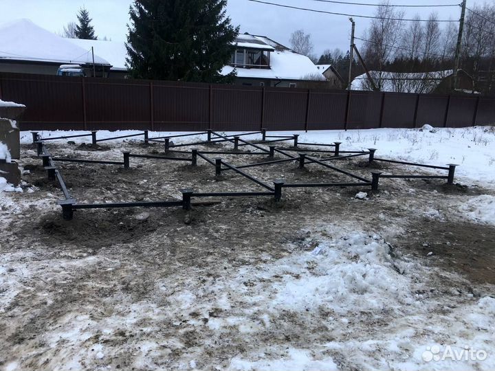 Сваи винтовые, фундамент под дом, баню
