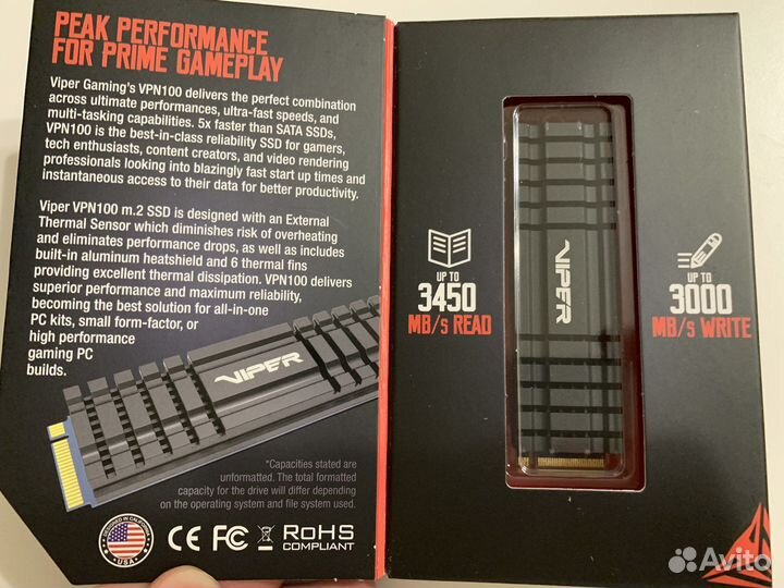 Ssd m2 1tb Patriot Viper 3450mb/s