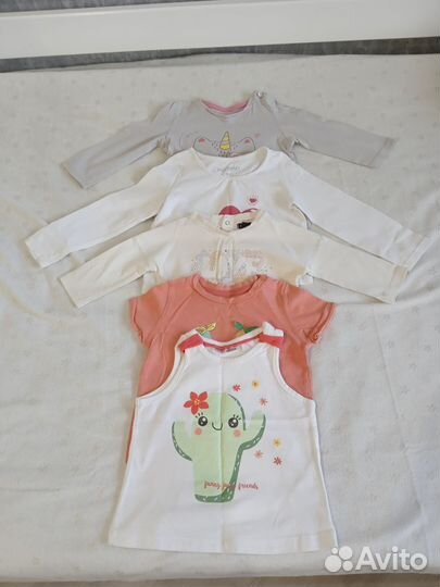 Вещи пакетом для девочки 62-86