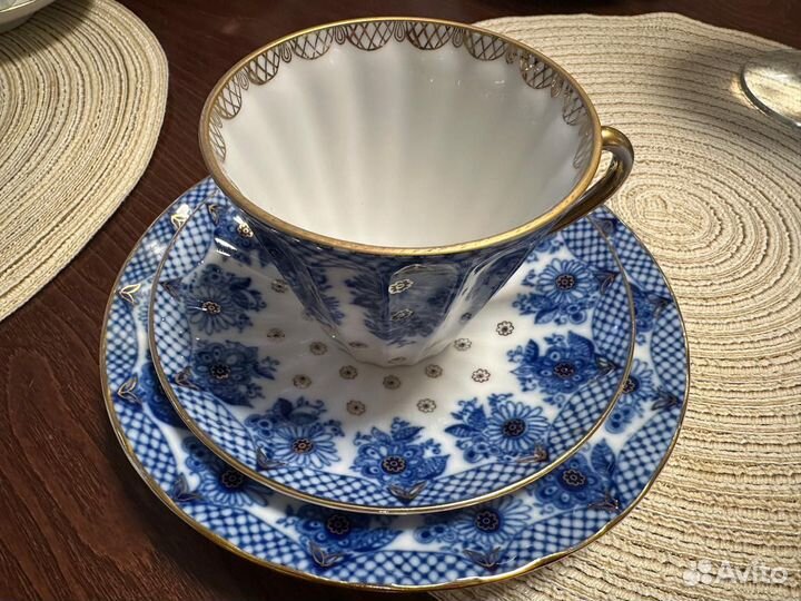 Чайный сервиз лфз костяной фарфор СССР