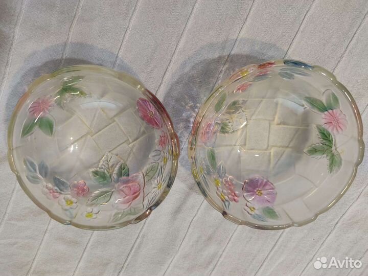 Салатники(набор) цветное стекло