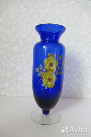 Ваза для цветов цветное стекло