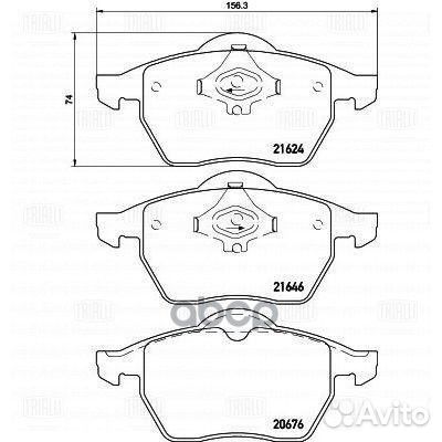 PF 4162 колодки дисковые передние VW Passat 1