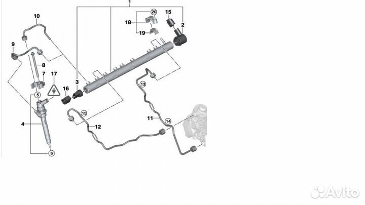 BMW X5 E70 BMW X6 E71 топливная форсунка
