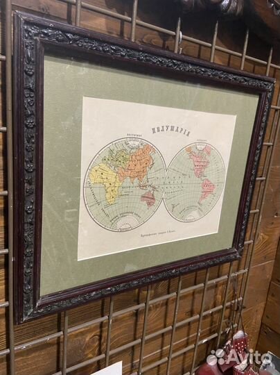 Полушария панно, в рамке, царская Россия